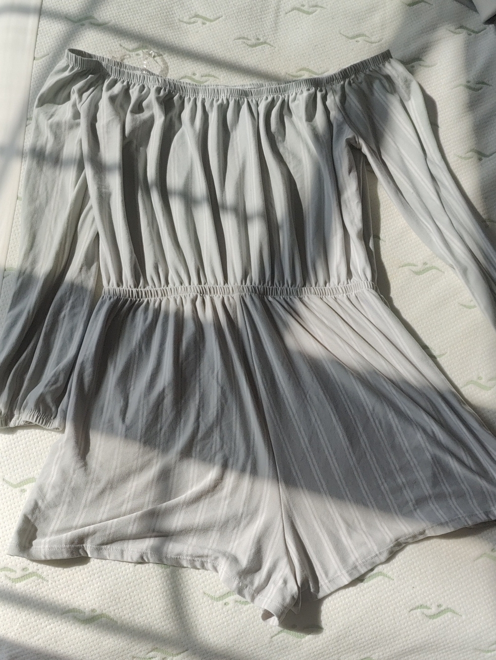 Ardene Light Gray Off-Shoulder Romper